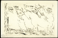 Photograph of: Lion, Lanscape with horses.