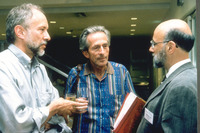 Photograph of: The Fifth International Seminar on Jewish Art, 1996 : Prof. Rainer Stichel (left), Prof. Beat Brenk (center), Prof. Herbert L. Kessler, at the Open Ceremony of the Fifth International Seminar on Jewish Art.