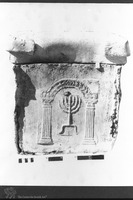 Photograph of: The Menorah lead coffin (no.2) : Lead.
