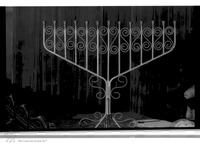 Photograph of: Bar-Mitzvah candelabrum.
