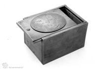 Photograph of: Box for dust or ashes.