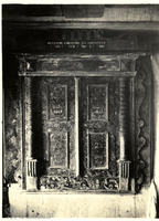 Photograph of: Wooden Synagogue in Colmberg : Torah ark.