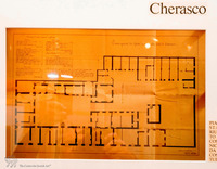 Photograph of: Synagogue in Cherasco, drawings.