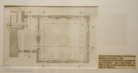Photograph of: Synagogue in Cherasco, drawings.