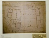 Photograph of: Synagogue in Cherasco, drawings.