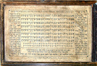 Photograph of: Alphabet Plaque with prayers.