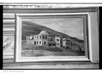Photograph of: The Great Yeshiva in Meah Shearim in Jerusalem - Wall paintings.