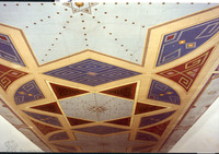 Photograph of: Hevra Shas Synagogue in Cluj-Napoca : Prayer hall, ceiling.