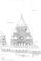 Photograph of: Design for the Synagogue in Chemnitz : Design.
