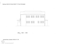 Photograph of: Drawings of the New Synagogue in Dieburg : Measured drawings.