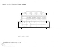 Photograph of: Drawings of the New Synagogue in Dieburg : Measured drawings.