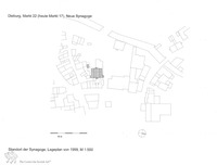 Photograph of: Drawings of the New Synagogue in Dieburg : Measured drawings.