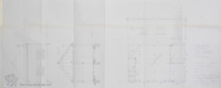 Photograph of: Drawings of the Synagogue in Šabac : Measured drawings.