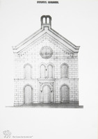 Photograph of: Drawings of the Synagogue in Sombor (Zombor).