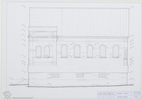 Photograph of: Drawing of the Great Synagogue in Indura : Measured drawings.