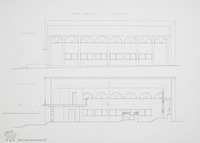 Photograph of: Drawings of the Keter Torah Or Synagogue in Moshav Yatsits : Measured drawings.