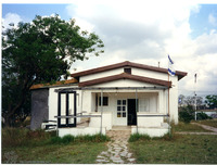 Photograph of: Nitzahon Synagogue (?) in Moshav Porat : Exterior.