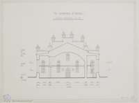 Photograph of: Drawings of the Synagogue in Mediaș : Measured drawings.