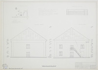Photograph of: Drawings (1997) of the Beit Midrash in Burshtyn.
