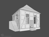 Photograph of: 3D computer model of the synagogue in Bodenfelde.