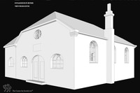 Photograph of: 3D computer model of the Synagogue in Bunde.