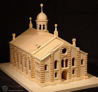 Photograph of: Synagogue in Eisenach : Wooden model.