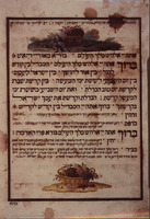 Photograph of: Jehuda Löb Copenhagen Haggadah : Fol. 4v.