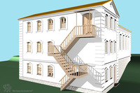 Photograph of: 3D computer model of the Ukraine, Il'intsy, Talmud Tora Synagogue : 3D computer model.