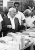 Ben Gurion David, used to read books - spent several hours at the Yearly Book-Fair held on the Tel Aviv Municipality Platza – הספרייה הלאומית