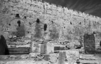 Digging at the Little Western Wall by Prof. Mazar.
