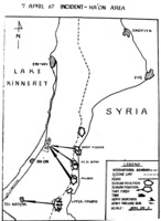 In an incident between the Syrian AirForce and the IDF AirForce, several Syrian Mig aircraft figthers were shot down by the Israeli airplanes.