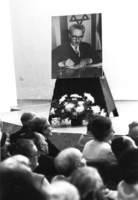 טקס אזכרה למשה שרת.