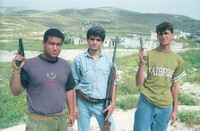 A group of Palestinian Arabs cooperate with the IDF fighting against the PLO terrorists.