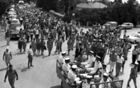 Funeral of Rafael Milo Melnik who died in the action in Egypt by the Navy Fleet 13 special unit.