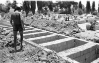 Preparetions for the future funerals of the IDF soldiers in Beersheba military cemetery.