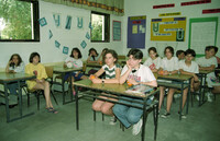 Children from Yugoslavia who fleed from the war, joined a local chool Nahalat Yehuda.