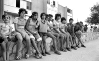 Children of Rosh Haayin sitting.