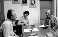 Itzhak Rabin at an interview.