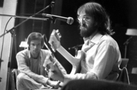 Israeli singer Arik Einstein with Efraim Shamir.