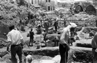 Archaeological diggings at the Western Wall.