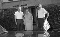 British Deputy PM Ted Short, visited former PM Golda Meir at her home in Ramat Aviv.