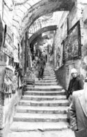 The old alley in the old Town of Jerusalem.
