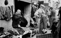 A shop with second hand merchendise at the Jaffa flea market.