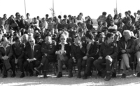 ראש הממשלה, יצחק רבין, השתתף בטכס הקמה של התנחלות חדשה, נחל קטיף, ברצועת עזה, שאורגן עבור גרעין נח"ל.