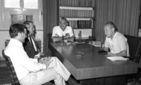 Prime Minister Itzhak Rabin received in his office Mr. Frank Zarev and Energy Minister Zvi Dienstein.