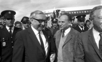 George Brown welcomed by Lova Eliav.