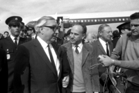 George Brown welcomed by Lova Eliav.