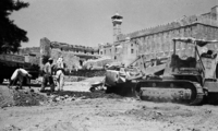Building a new Park in front of the Patriarchs Tomb at Hebron.