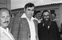 Ceremony of placing the first Tora Scroll in the Synagogue of Karnei Shomron.