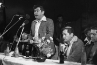 Ceremony of placing the first Tora Scroll in the Synagogue of Karnei Shomron.